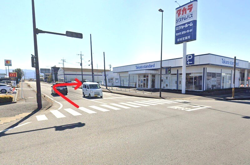 タカラスタンダード 都城ショールームまでの車の経路