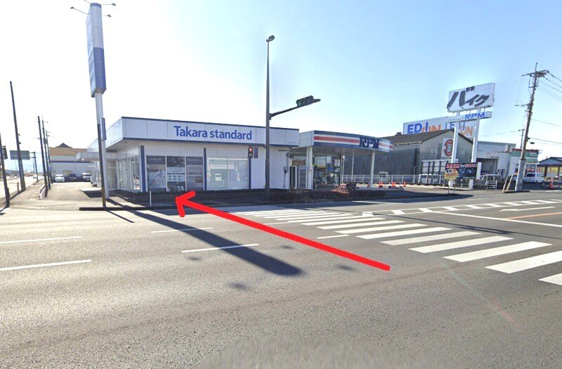 タカラスタンダード 都城ショールームまでの徒歩経路