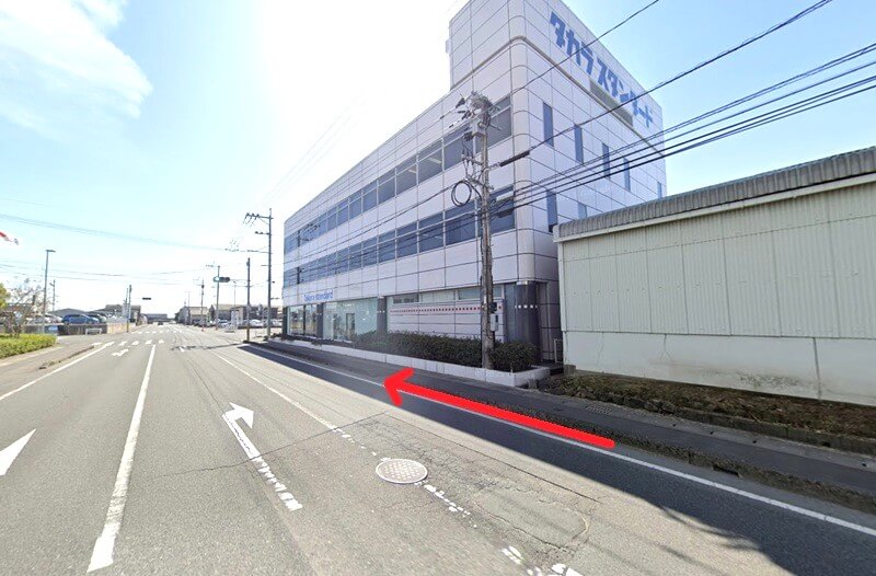 タカラスタンダード 鹿児島ショールームまでの徒歩経路