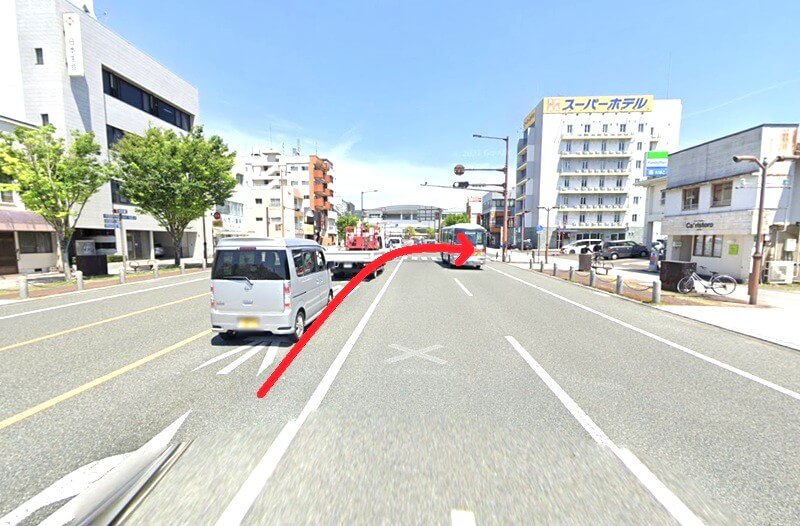 タカラスタンダード 川内ショールームまでの車の経路