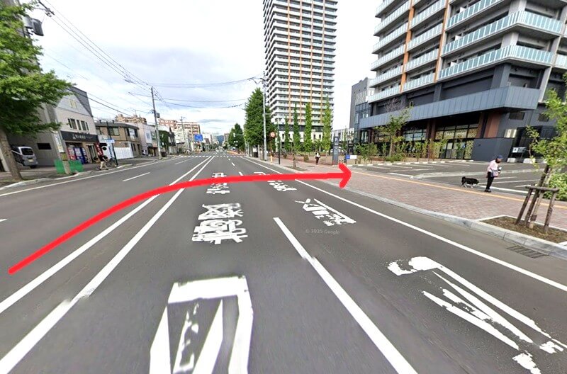 タカラスタンダード 札幌中央ショールームまでの車の経路