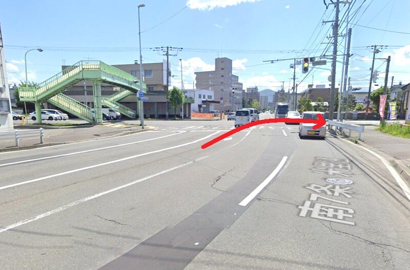 タカラスタンダード 札幌中央ショールームまでの車の経路