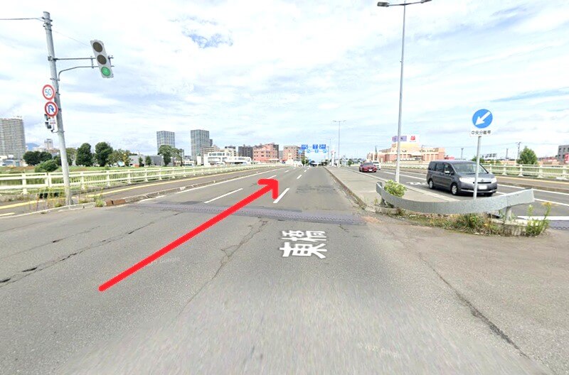 タカラスタンダード 札幌中央ショールームまでの車の経路