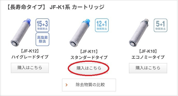 LIXIL(リクシル)浄水カートリッジ JF-K11の定期購入の流れ