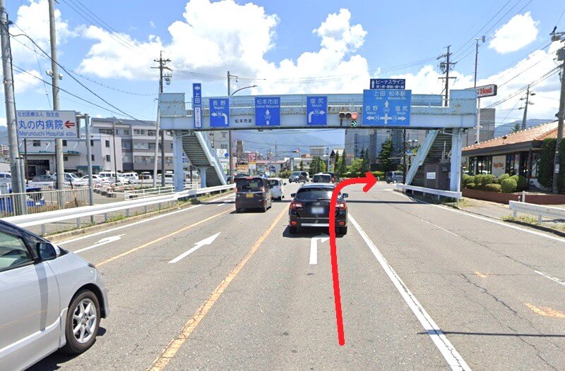 タカラスタンダード 松本ショールームまでの車の経路