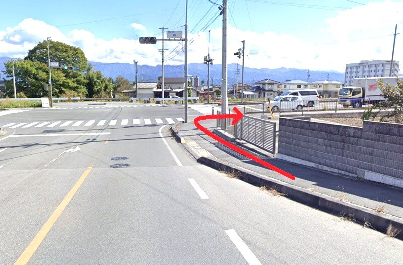 タカラスタンダード 飯田ショールームまでの徒歩経路