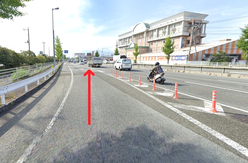 タカラスタンダード 甲府ショールームまでの車の経路