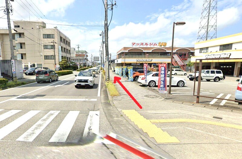 タカラスタンダード 富山ショールームまでの徒歩経路