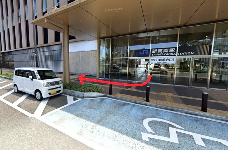 タカラスタンダード 高岡ショールームまでの徒歩経路