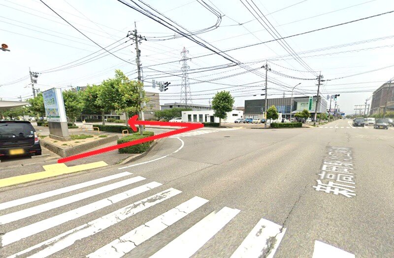 タカラスタンダード 高岡ショールームまでの徒歩経路