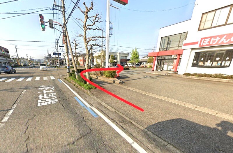タカラスタンダード 高岡ショールームまでの徒歩経路
