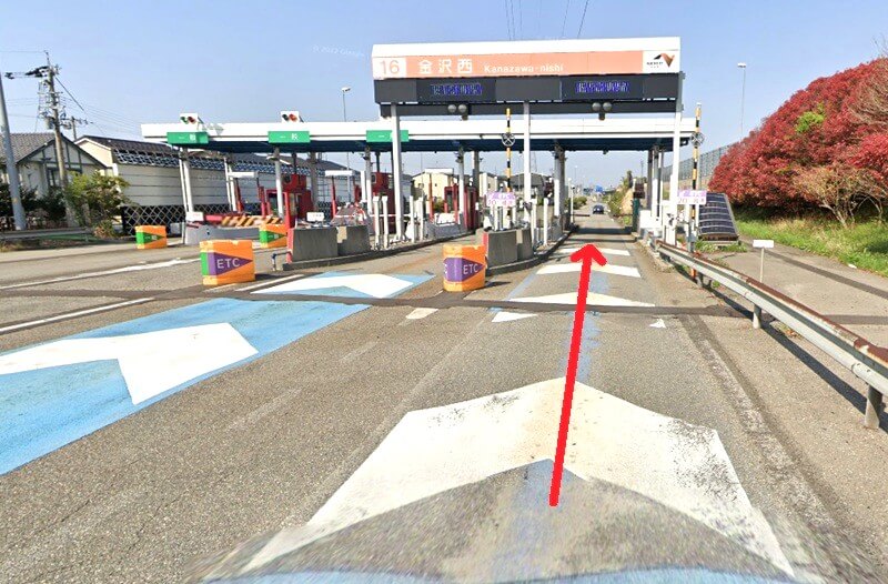 タカラスタンダード 金沢ショールームまでの車の経路