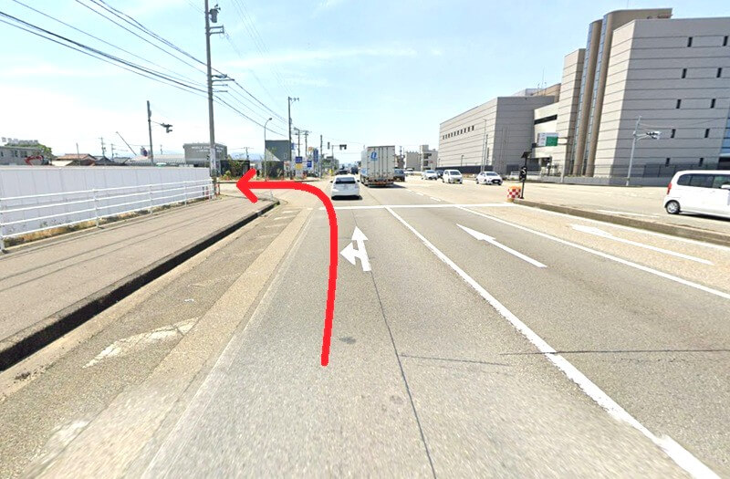 タカラスタンダード 金沢ショールームまでの車の経路