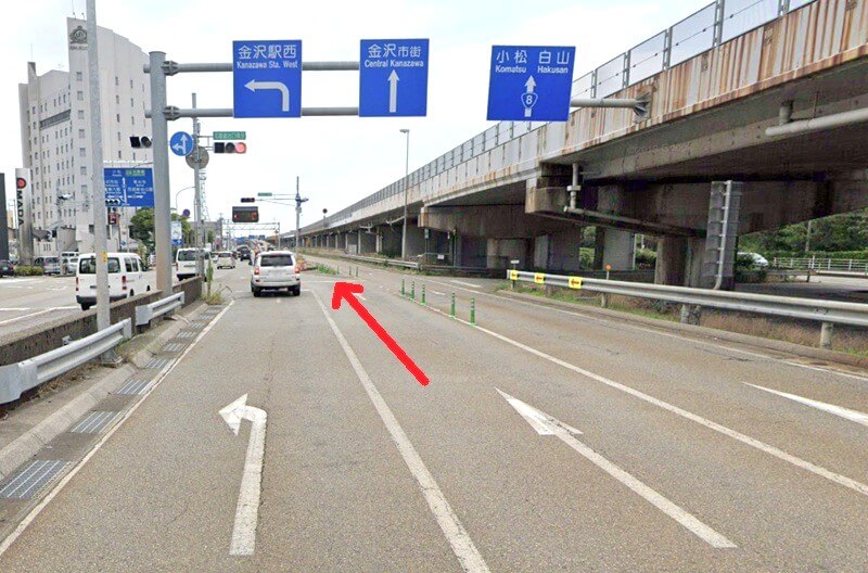 タカラスタンダード 金沢ショールームまでの車の経路