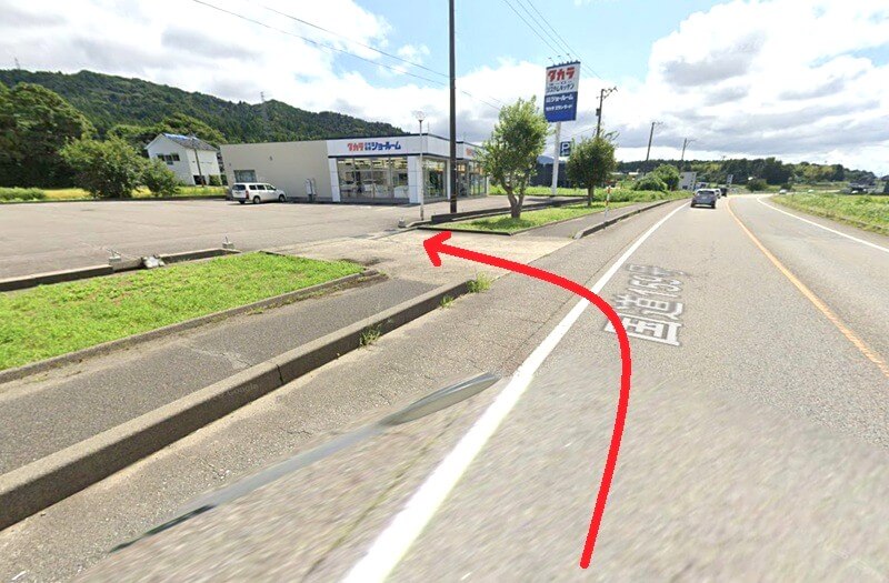 タカラスタンダード 能登ショールームまでの車の経路