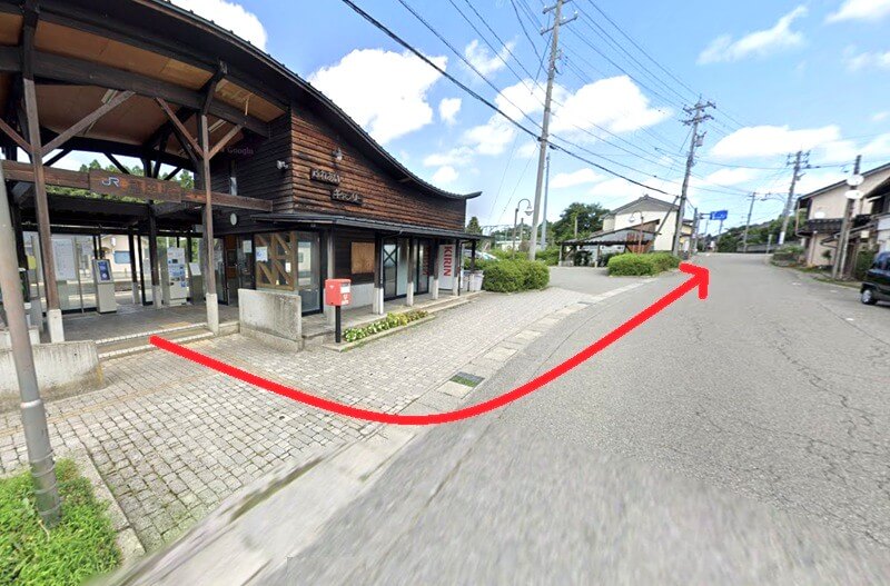 タカラスタンダード 能登ショールームまでの徒歩経路