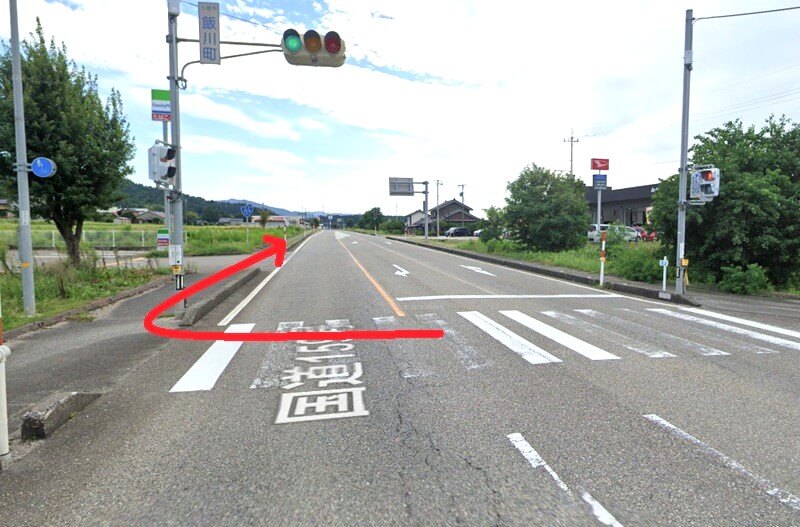 タカラスタンダード 能登ショールームまでの徒歩経路