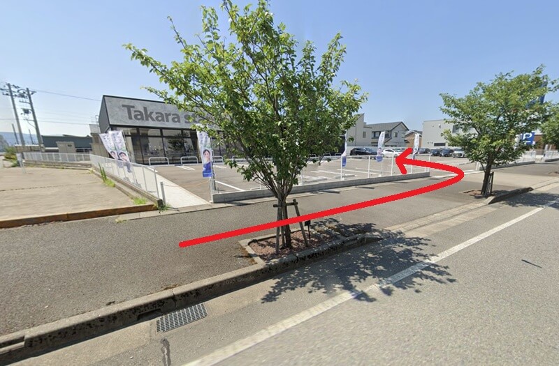 タカラスタンダード 福井ショールームまでの徒歩経路