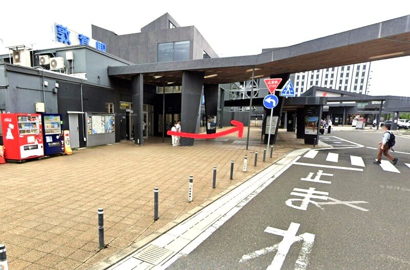 タカラスタンダード 敦賀ショールームまでの徒歩経路