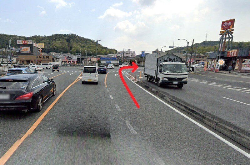 タカラスタンダード 岡山ショールームまでの車の経路