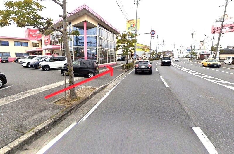 タカラスタンダード 岡山ショールームまでの徒歩経路