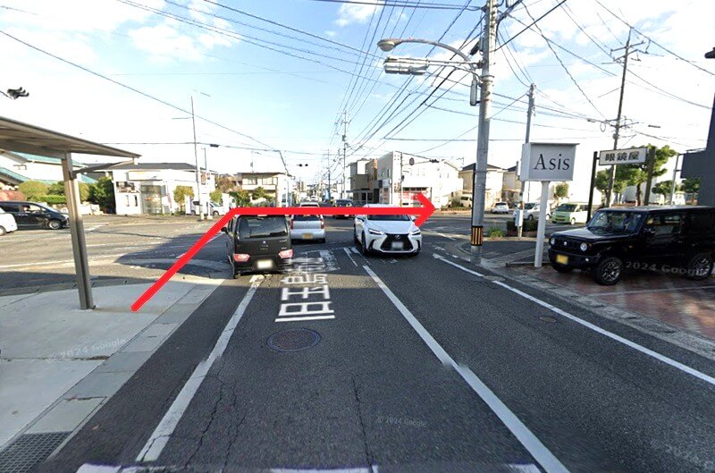 タカラスタンダード 倉敷ショールームまでの徒歩経路