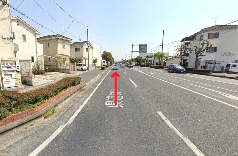 タカラスタンダード 倉敷ショールームまでの徒歩経路