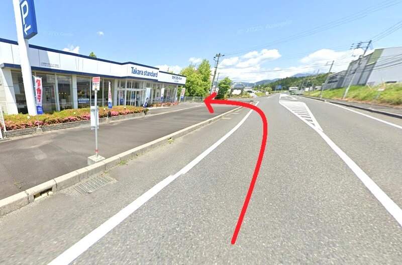 タカラスタンダード 津山ショールームまでの車の経路