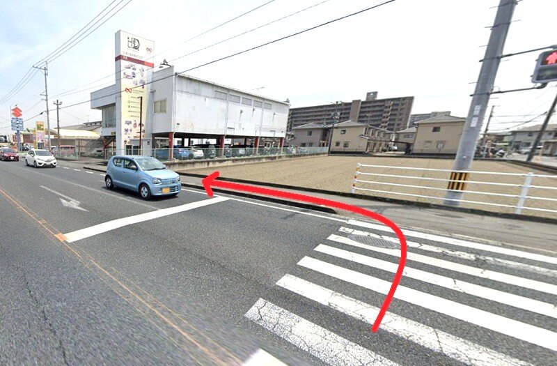 タカラスタンダード 福山ショールームまでの徒歩経路