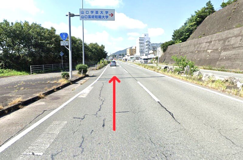 タカラスタンダード 山口ショールームまでの車の経路