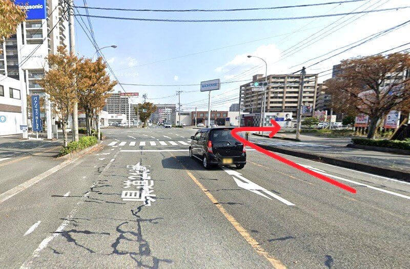 タカラスタンダード 山口ショールームまでの車の経路