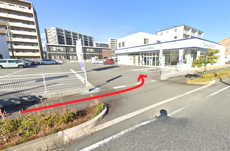 タカラスタンダード 山口ショールームまでの徒歩経路