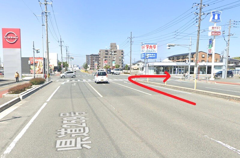 タカラスタンダード 下関ショールームまでの車の経路