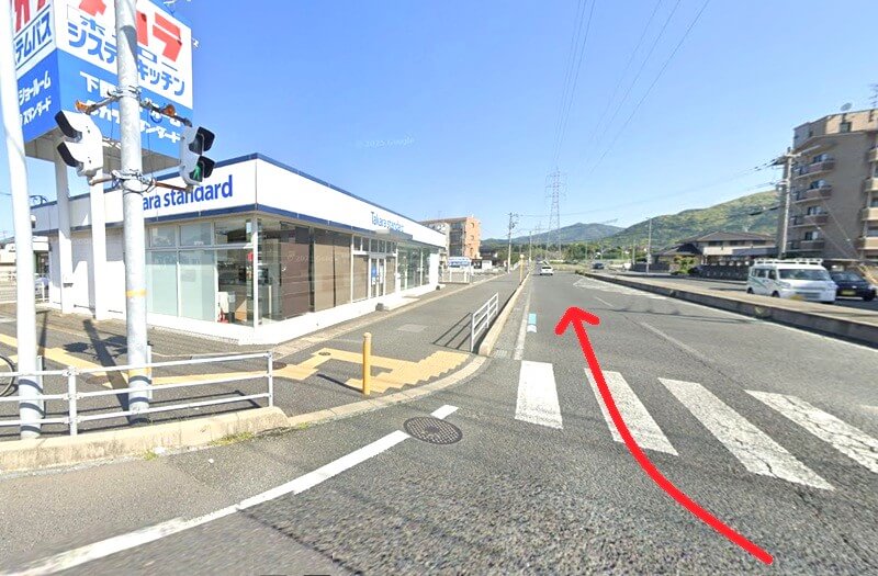 タカラスタンダード 下関ショールームまでの車の経路