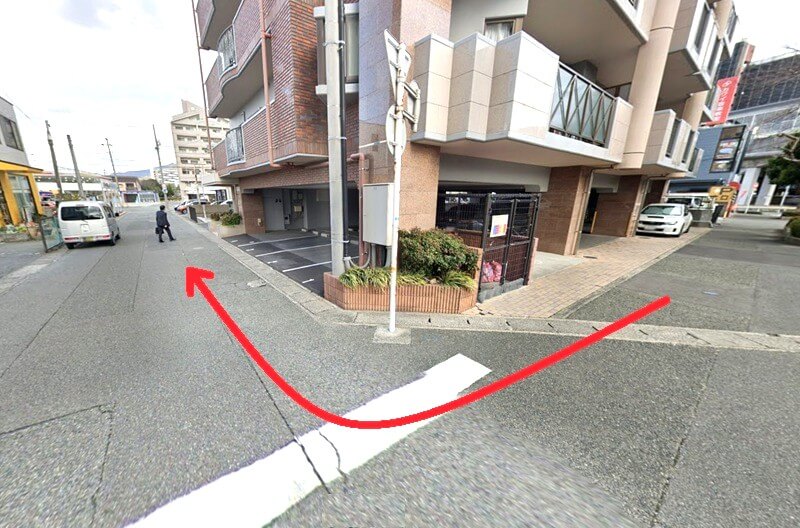 タカラスタンダード 下関ショールームまでの徒歩経路