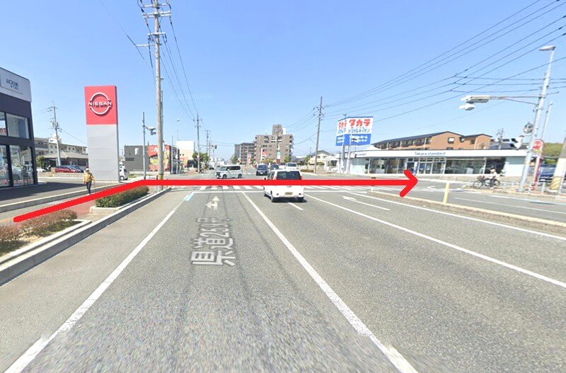 タカラスタンダード 下関ショールームまでの徒歩経路