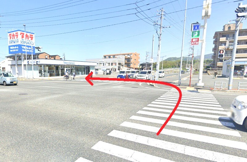タカラスタンダード 下関ショールームまでの徒歩経路