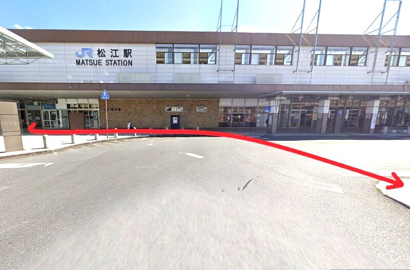 タカラスタンダード 松江ショールームまでの徒歩経路