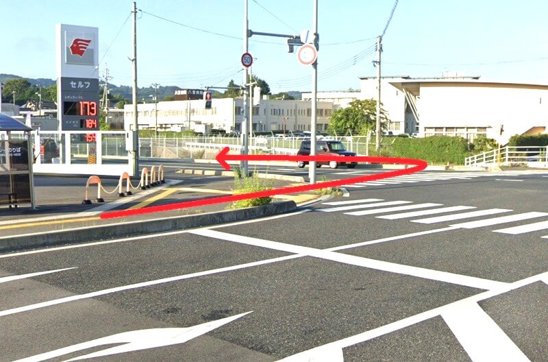 タカラスタンダード 松江ショールームまでの徒歩経路