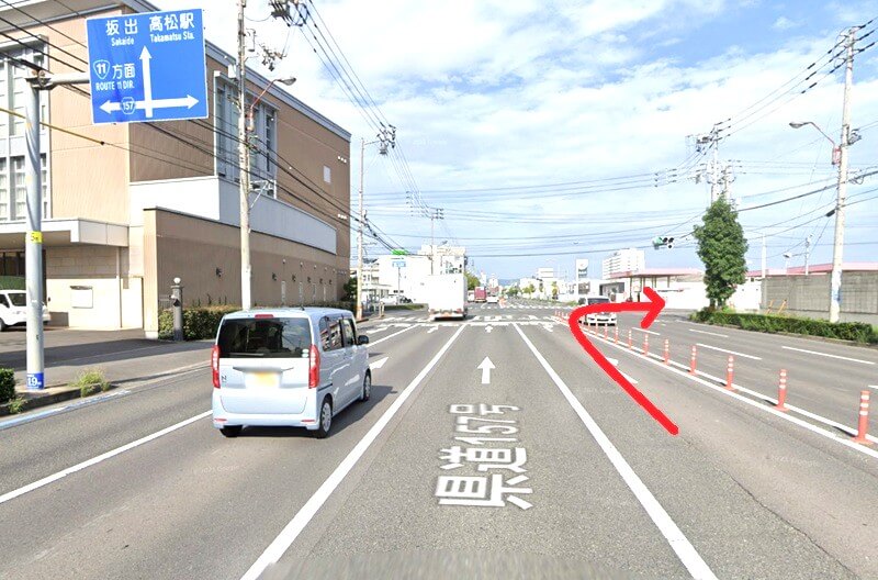 タカラスタンダード 高松ショールームまでの車の経路