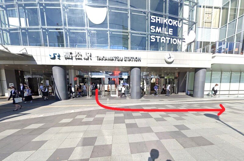 タカラスタンダード 高松ショールームまでの徒歩経路