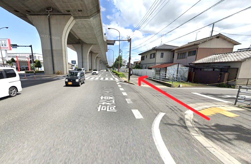 タカラスタンダード 高松南ショールームまでの徒歩経路