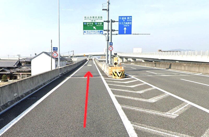 タカラスタンダード 松山ショールームまでの車の経路