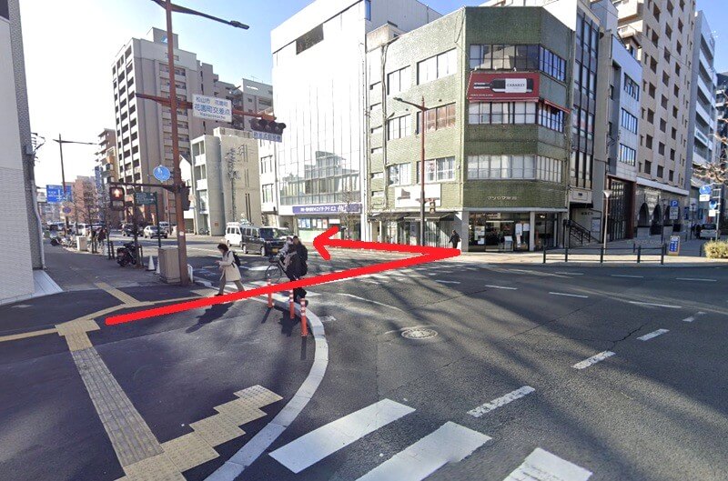 タカラスタンダード 松山ショールームまでの徒歩経路