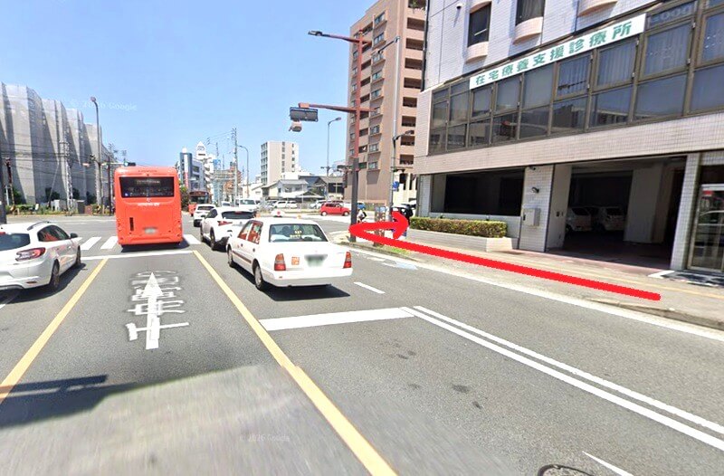 タカラスタンダード 松山ショールームまでの徒歩経路