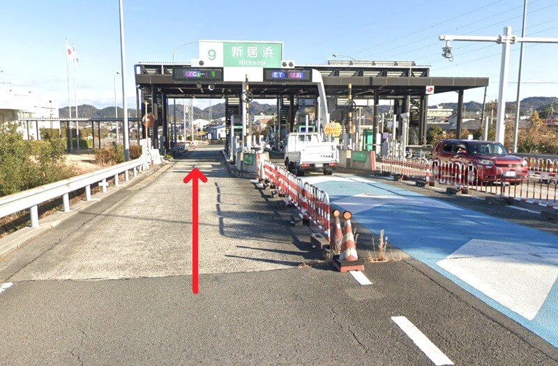 タカラスタンダード 新居浜ショールームまでの車の経路