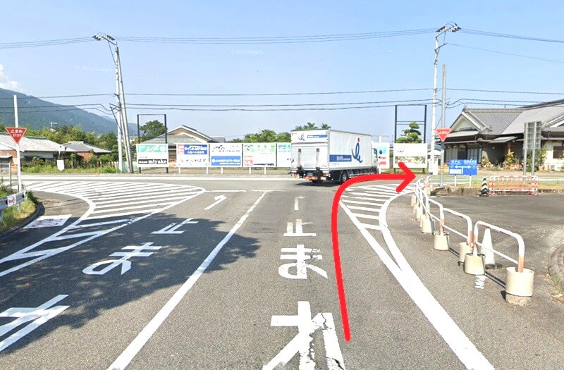 タカラスタンダード 新居浜ショールームまでの車の経路