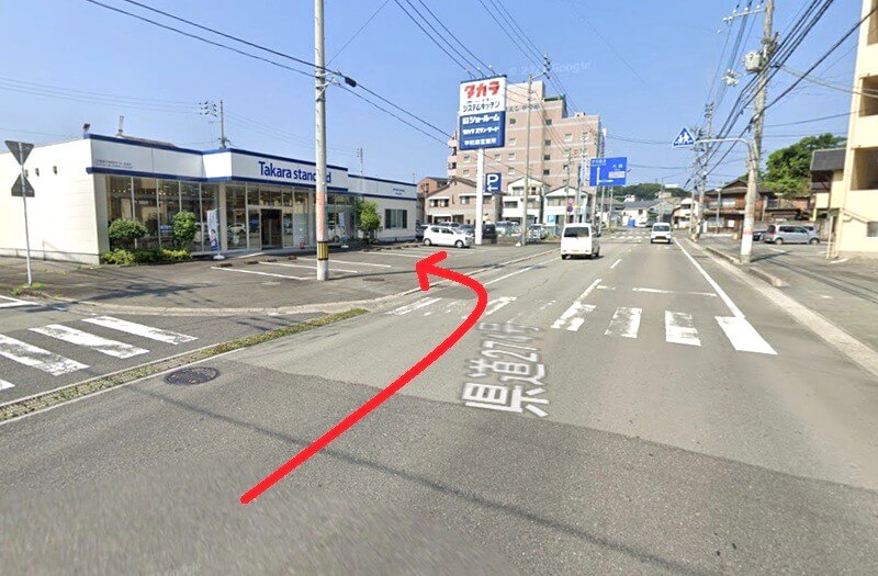 タカラスタンダード 宇和島ショールームまでの車の経路