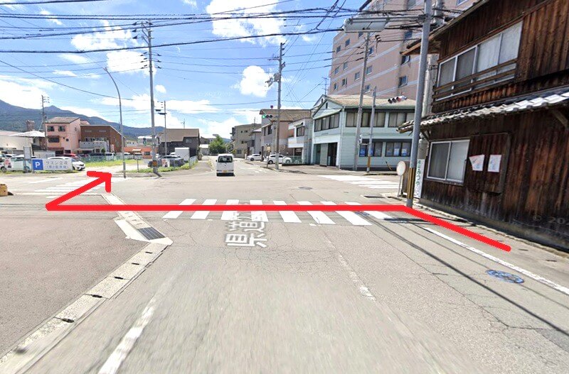 タカラスタンダード 宇和島ショールームまでの徒歩経路