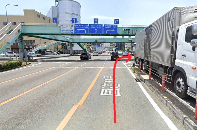 タカラスタンダード 徳島ショールームまでの車の経路